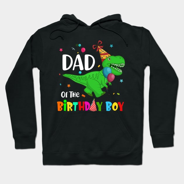 Dad Of The Birthday Boy Dinosaur Party Hoodie by neonatalnurse